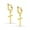 Cross4-28mm, variant on LeCalla Anti-Tarnish Sterling Silver Cubic Zirconia Cross Leverback Earrings for Women and Teen, 30MM