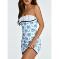 thumbnail image 4 of Coduop Women Off Shoulder Bodycon Tube Strapless Slim Mini Backless Short Dress, 4 of 7