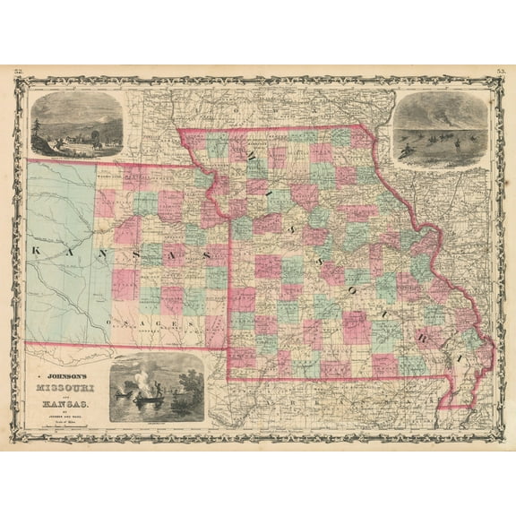 1862 Johnson's Missouri and Kansas