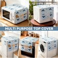 thumbnail image 7 of HomelyJoy Refrigerator Dust Cover Waterproof PEVA Fridge Cover Top with Side Storage Pockets, Washer Dryer Protective Cover for Kitchen Home, 1 pc, 7 of 7