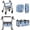 Blue Marble Music Butterfly, variant on FOR U DESIGNS Floral Print Universal Fit Rollator Walker Accessories Set, Comfortable Walker Seat & Backrest Covers, Under Seat Large Capacity Storage Bag