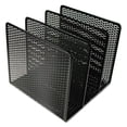 thumbnail image 2 of Artistic Metal Vertical Paper Organizer with 3 Compartments, Black, ART20009, 2 of 9