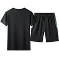 thumbnail image 5 of Mens Track Suits 2 Piece Set Crew Neck Short Sleeve T-Shirts Short Pants Sets Man Casual Running Fitness Outdoor Sport Suits Men's Clothing Sets, 5 of 10