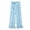 Glisme Light Blue65, variant on Glisme Casual Pants For Women Retro Plaid Printed Elastic High Waisted Micro Flared Casual Pants Pink Trousers Athletic Fit