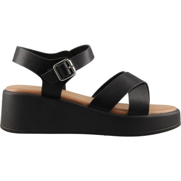 Sandalia Mujer Aria By Eh! Plataforma Ajustable negro 25