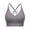 Dark Gray, variant on Strappy Bras for Women Cross Back Workout Activewear Crop Tops Summer Lightly Padded Supportive Full Coverage Bralettes Dark Gray XXL