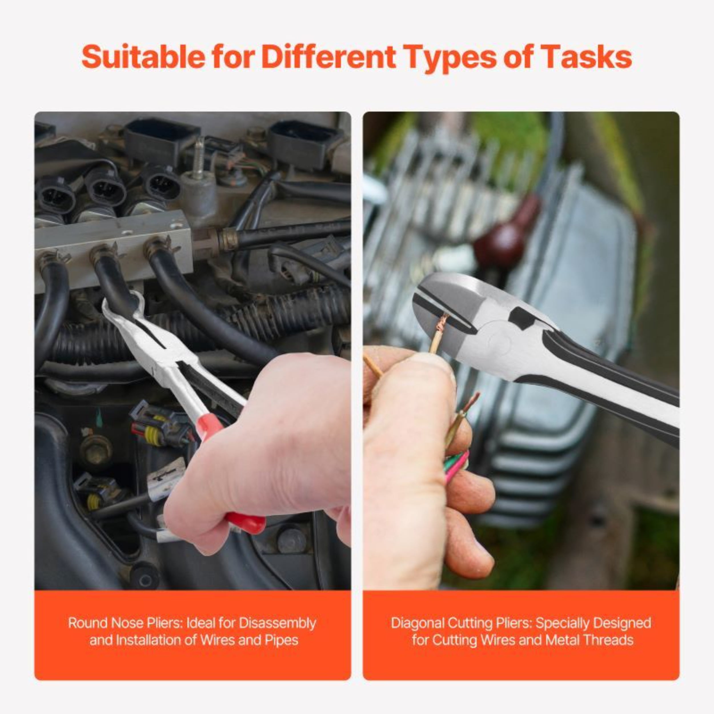 Multi-functional Tool Pliers, 5-piece Professional Pliers Set, with Storage Bag, High Hardness, Durable, Wear-resistant, Ergonomic Handle, Suitable for Daily Repairs and Auto Repair Shops.
