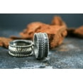 thumbnail image 3 of Roarsilver Spine Pattern 925 Sterling Silver Gothic Ring | 8, 3 of 5