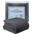 thumbnail image 1 of TreeWool, Waffle Weave 100% Cotton Breathable Blanket 420 GSM, Twin Size, 90" x 66", Gray, 1 of 7