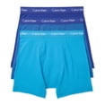 thumbnail image 1 of Calvin Klein - Calzoncillos tipo bóxer para hombre, elásticos, paquete de 3, azul, grande Calvin Klein Calzoncillos boxer, 1 of 2