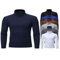 thumbnail image 6 of FNNMNNR Men‘s Turtleneck Sweater Slim Fit Lightweight Long Sleeve Pullover Top Turtleneck T-shirt, 6 of 6