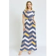 thumbnail image 5 of Chevron Short Sleeve Maxi Dress | S-3X, 5 of 14