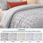 U Bedsure U by Bedsure Tufted Boho Comforter Set Twin, Chip Gray, 2 Pieces Farmhouse Shabby Chic… — $35.09 (43% off)
