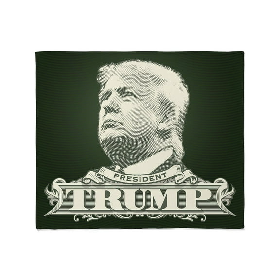 CafePress - President Trump Dollar Bill Throw Blanket - Soft Fleece Throw Blanket, 50"x60" for All Ages