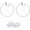 4CM Clip-ons, variant on White Gold Color Big Circle Clip on Hoop Earrings Women Fashion Statement Cuff Earrings Charm Ear Clip