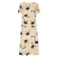 thumbnail image 3 of 2026 ! JINMGG Summer Dresses 2026, Dresses for Women 2026 Women Casual Loose Bohemian Floral Dresses with Pockets Short Sleeve Summer Beach Swinging Dress Yellow S, 3 of 4