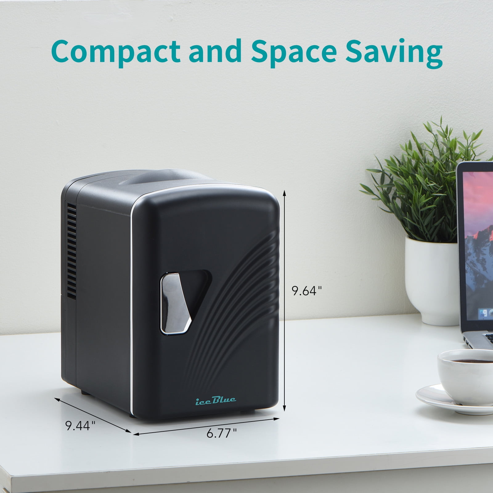 Iceblue Skincare Refrigerator, 4L/6 Can Retro Mini Fridge，Cooler & Warmer for Home, Office & Dorm
