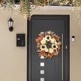 thumbnail image 6 of Halloween Wreath,Autumn Wreath,Artificial Fall Wreath Front Door Wreath Handmade Wreath Fall Decorations Halloween Decoration Farmhouse Wreath for Autumn & Halloween & Thanksgiving Day, 6 of 7