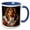 Blue/White, variant on 3drose, Shetland Sheepdog Royal Portrait Canine Majesty, 11oz Two-tone Yellow Mug