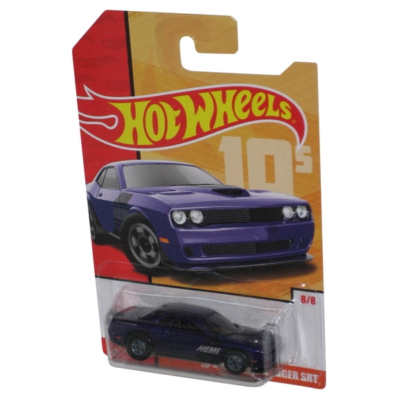 Mattel Hot Wheels 50th Dodge Challenger SRT Car and Truck Play Vehicles, Purple