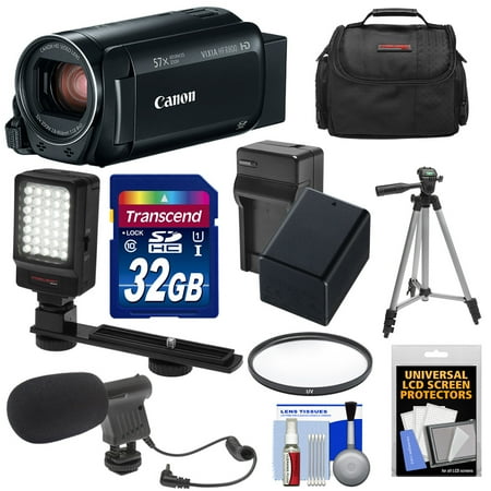 Hf Low Pass Filter - Canon Vixia HF R800 1080p HD Video Camera Camcorder (Black) with 32GB Card + Battery & Charger + Case + Filter + Tripod + LED Light + Microphone Kit
