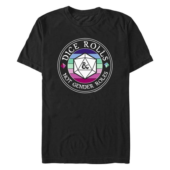 Men's Dungeons & Dragons Dice Rolls Not Gender Roles  Graphic T-Shirt