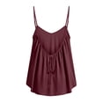 thumbnail image 4 of gakvbuo Summer Tops for Women Sleeveless Backless Cami Tops Boho Ruffle Beach Maxi Tops Linen Tank Tops Adjustable Spaghetti Strap Casual Camisole, 4 of 6
