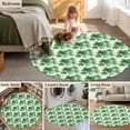 thumbnail image 5 of Small Round Rug 3Ft Washable Non-Slip, St Patricks Day Circle Area Rugs for Living Room Bedroom, Spring Watercolor Green Shamrock Indoor Floor Mats Carpet Runner for Home Decor, 5 of 8