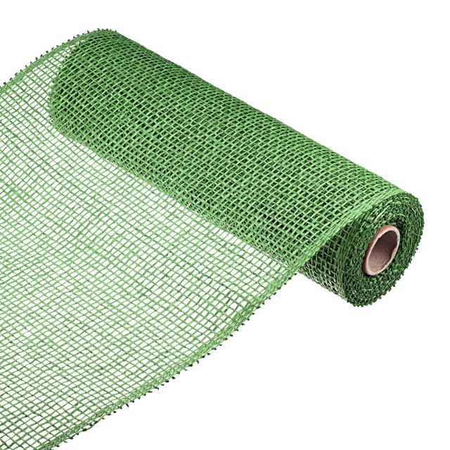 Unique Bargains PP Burlap Mesh 10' x 5 Yards Decorative Wrapping Ribbon, Olive 1 Roll