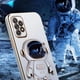 thumbnail image 4 of Astronaut Fold Bracket Plating Cover For Samsung Galaxy S23 S22 Ultra S20 S21 FE Note 20 10 Plus A12 A13 A33 A52 A54 A53 5G Case, 4 of 5