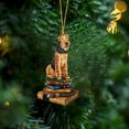 thumbnail image 5 of Christmas Dog Ornament Dog Ornament Christmas Dog Dog Memorial Ornament Best Gift for Dog Lover on The Book Wood Ornament Dog/ Christmas Tree Dog Pendant G, 5 of 6