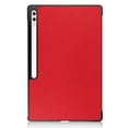 thumbnail image 3 of Dteck Case for Samsung Galaxy Tab S10 Plus 12.4 inch (SM-X820/X826B) 2024,Ultra Slim Leather Tri-Fold Stand Case Auto Wake/Sleep Cover for Galaxy Tab S10+ 12.4 inch 2024,Red, 3 of 9