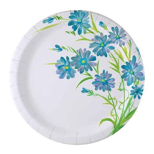 Nicole Home Collection, Blue Everyday Floral Plate, 8.75