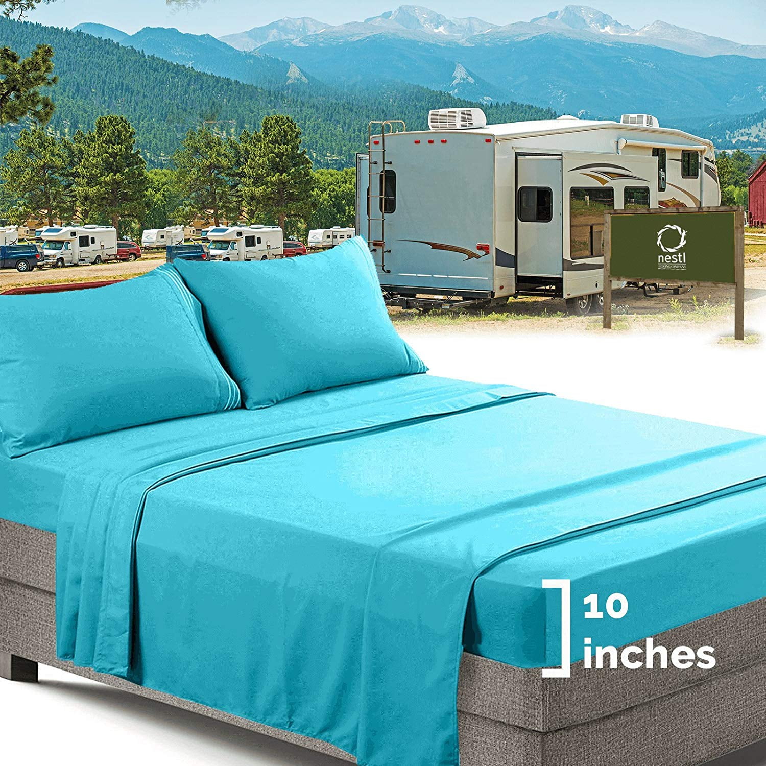 Rv Short Queen Bed Sheets Set Bedding Sheets Set For Campers 6 Piece Bed Set Deep Pockets Fitted Sheet 100 Luxury Soft Microfiber Hypoallergenic 2 Bonus Pillowcases White Walmart Com Walmart Com