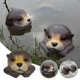 thumbnail image 5 of Resin Floating Otter Head Statue for Outdoor Pond, Pool, Fountain, Garden, Terrace, Lake, Lawn, Patio and Backyard Decor, 5 of 9