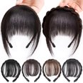 thumbnail image 2 of Diadema de pelo falso para mujer y niña, peluca con flecos, flequillo, diadema, Clips de extensión de cabello, accesorios para el cabello, Clips para, 2 of 5