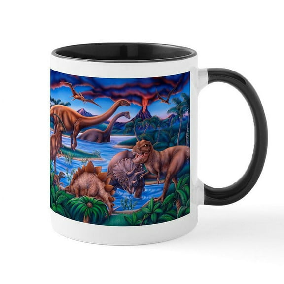 CafePress - Dinosaurs Mug - 11 oz Ceramic Mug - Novelty Coffee Tea Cup