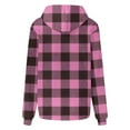 thumbnail image 4 of Jinhomg Women's Plus Size Hoodies Trendy Oversized Plaid Print Sweatshirt Loose Comfy Long Sleeve Drawstring Hoodie with Kangaroo Pocket Pink M, 4 of 5