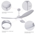 thumbnail image 3 of Wozzio 52-Inch Commercial Ceiling Fan with Integrated LED Light and Remote Control, 3 of 10