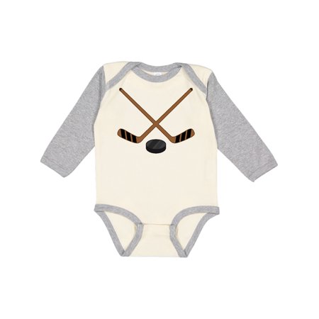 

Inktastic Sports Hockey Sticks Gift Baby Boy or Baby Girl Long Sleeve Bodysuit