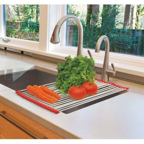 csunnufa roll up dish drying rack, 12-21 expandable over the sink