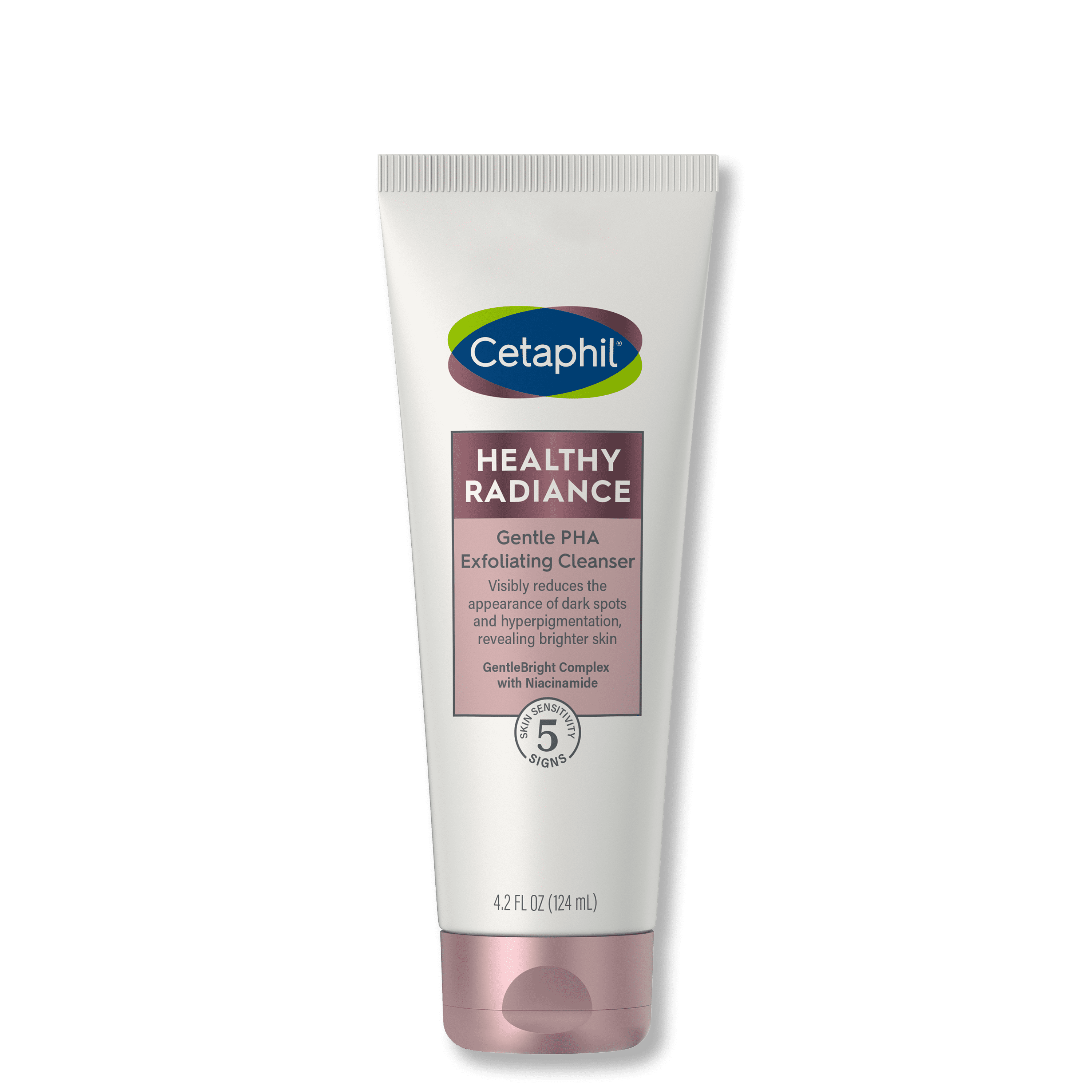 Face Wash by Cetaphil, Healthy Radiance Gentle Exfoliating Cleanser, Brightens and Visibly Reduces Dark Spots and Hyperpigmentation, Designed for Sensitive Skin, Hypoallergenic, Fragrance Free, 4.2oz