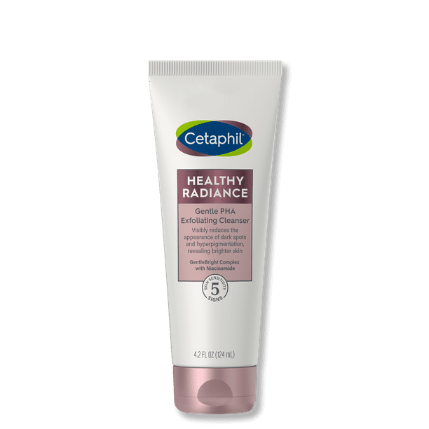 Cetaphil Healthy Radiance Gentle Exfoliating Cleanser, Visibly Reduces Dark Spots, 4.2oz