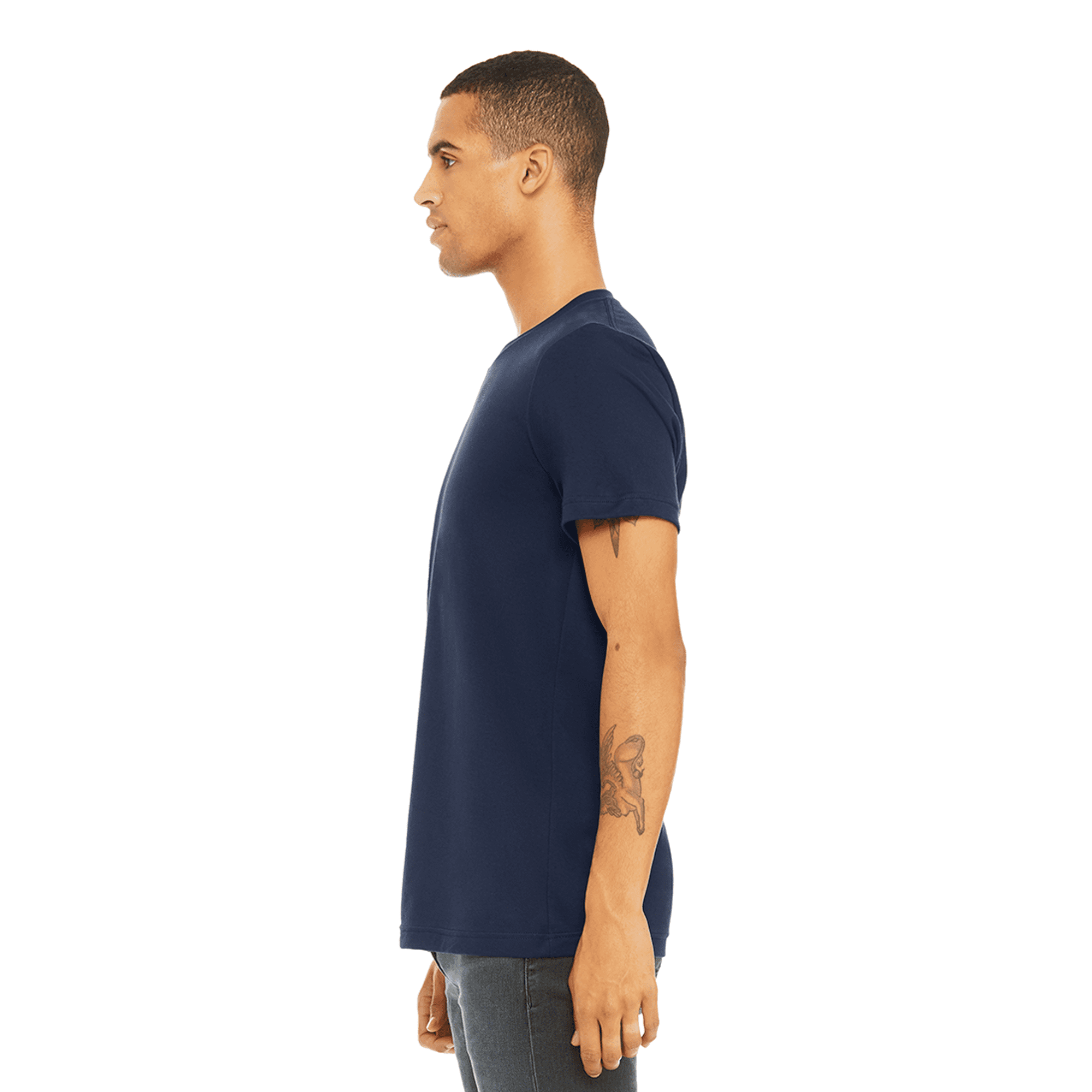 BELLA+CANVAS Adult Unisex Short Sleeve Crew Neck T-Shirt for Crafting, Navy, Medium