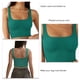 thumbnail image 4 of Camiseta sin mangas acanalada para mujer, camiseta sin mangas corta sin mangas, ajustada, de Color puro, para verano y primavera, 4 of 5
