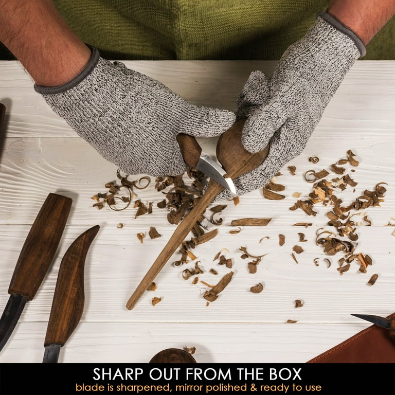 Beavercraft BeaverCraft S01 Wood Spoon Carving Knives Set Spoon Making  Tools Kit Whittling Knife Hook Knife Right-Handed Bowl Cup Kuksa