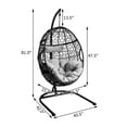 thumbnail image 3 of Costway Hammock Chair with Stand Hanging Cushioned Swing Egg Chair, 3 of 10