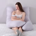 thumbnail image 4 of Almohada de maternidad, 1 pieza de almohada de embarazo de cuerpo completo, almohadas de maternidad para dormir, solución innovadora, 4 of 8