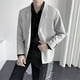 thumbnail image 2 of Chaqueta de traje informal de moda para hombre, primavera y otoño, estilo rufián, estilo callejero, holgado, elegante, pequeño traje superior, 2 of 5