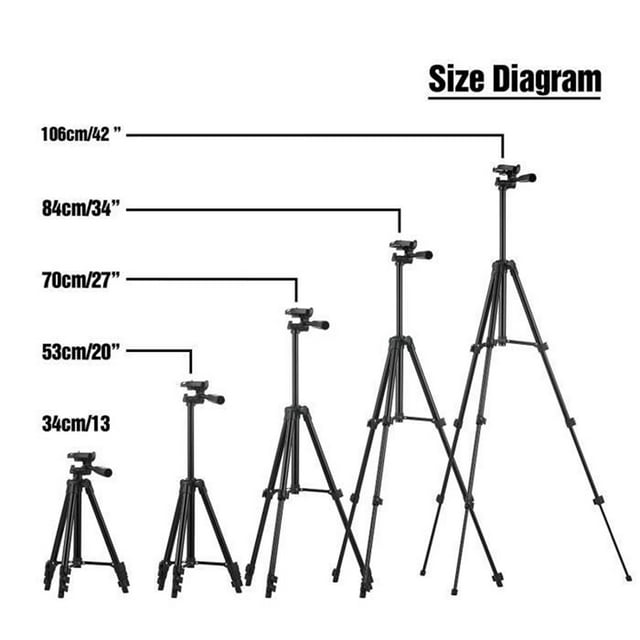 Phone Tripod Adjustable Aluminum Lightweight Smartphone Tripod Camera Tripod